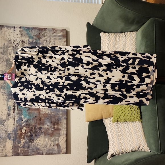 466 RALPH LAUREN Printed Jersey Wrap Dress sz 20W Women's Plus - Picture 3 of 4